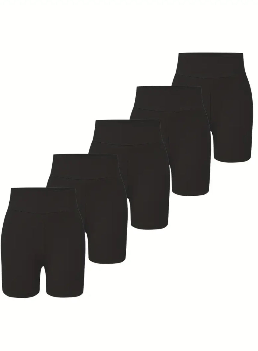 Maryam’s Essential Girls’ Soft Lightweight Elastic Band Everyday Shorts Set