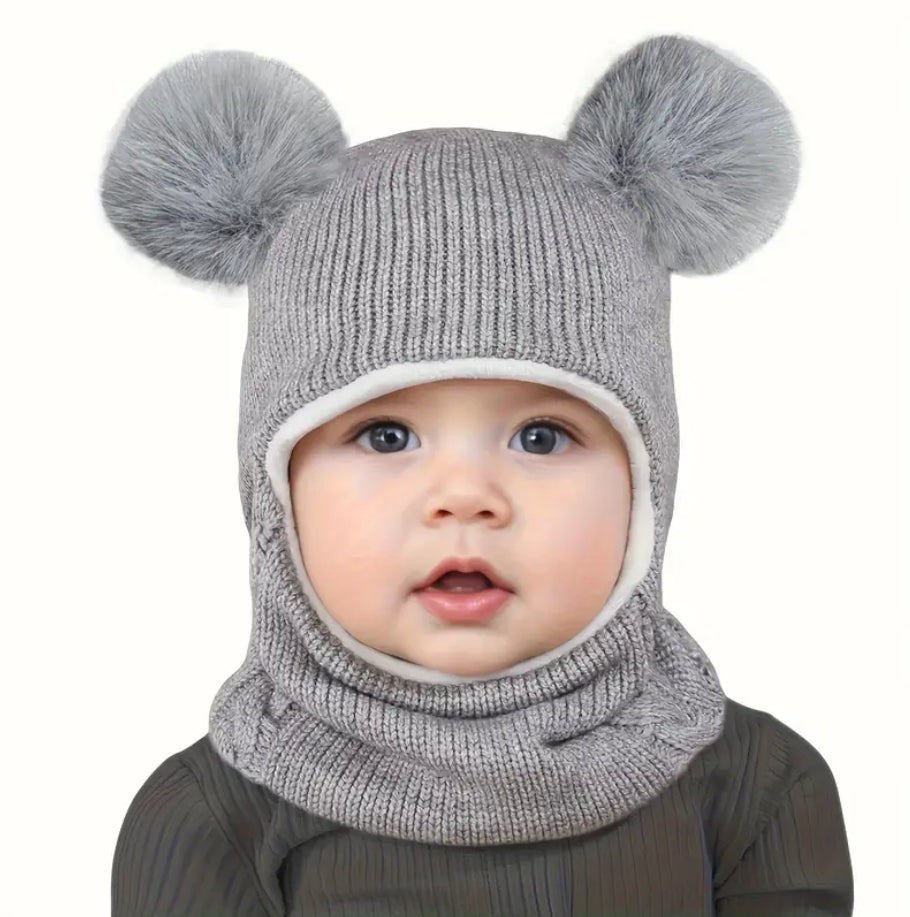 Maryam’s Essential Youngster Boys & Girls Versatile Winter Pullover Hat & Scarf -  1 - 5 Years
