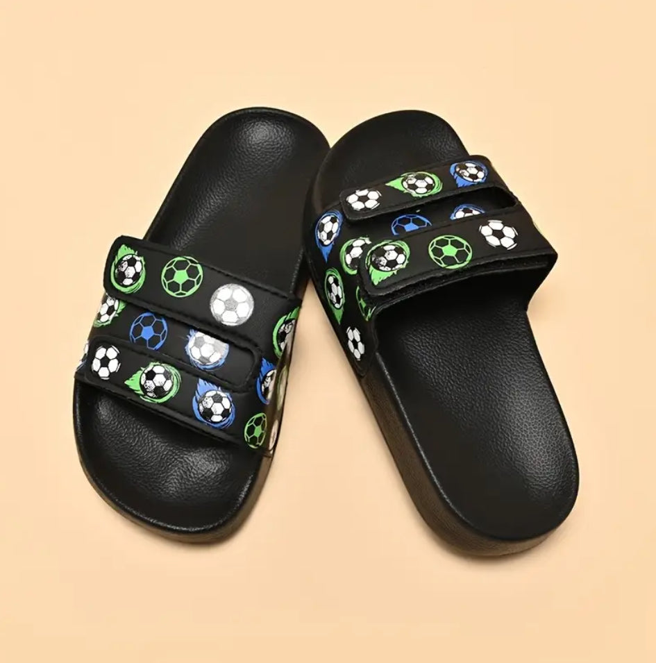 Maryam’s Essential Trendy Sports Style Pair Soccer Pattern Youngster Fashion Sandals