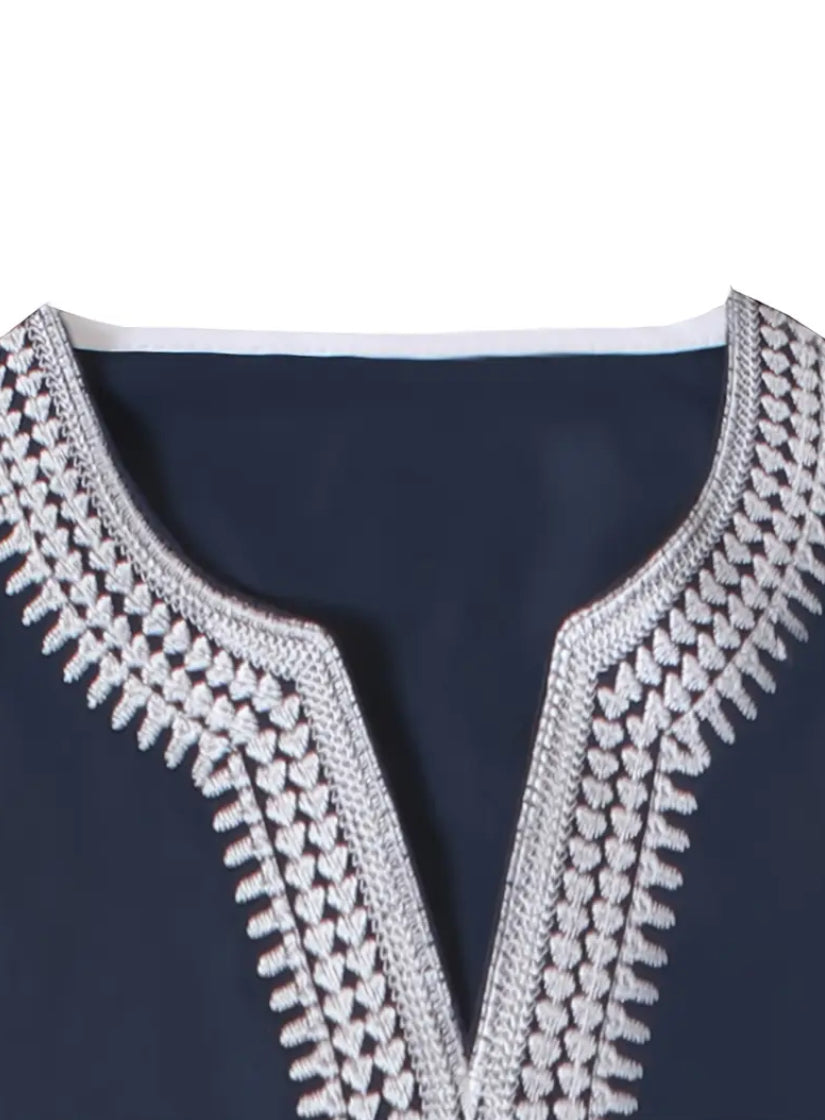 Maryam’s Essential Boys’ Traditional V- Neck Long Sleeves Kaftan