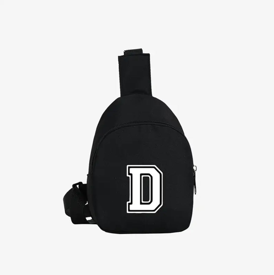 Maryam’s Essential Lightweight Youngster 26 Alphabet Fashion Black Crossbody Bag - 3 - 12 Years