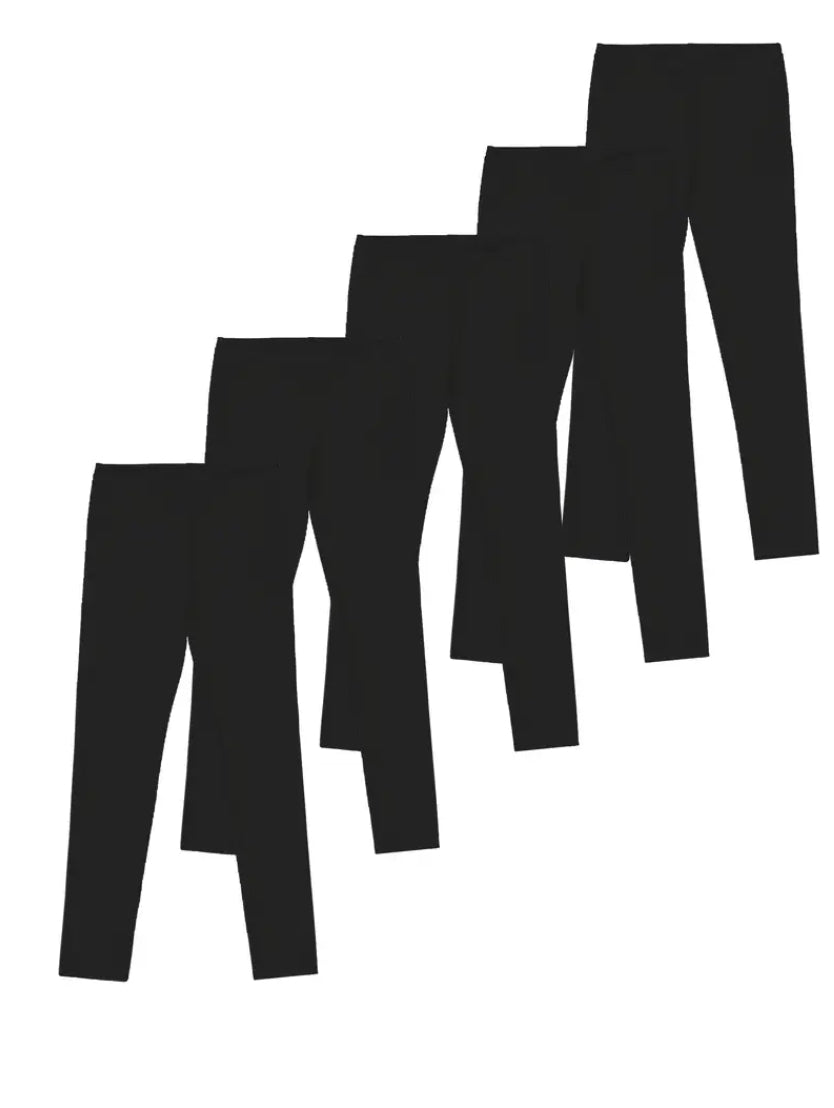 Maryam’s Essential Girls High Waisted Plain Elastic Leggings