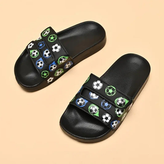 Maryam’s Essential Trendy Sports Style Pair Soccer Pattern Youngster Fashion Sandals