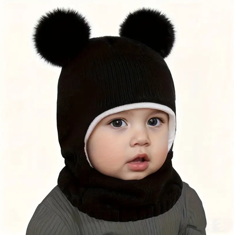 Maryam’s Essential Youngster Boys & Girls Versatile Winter Pullover Hat & Scarf -  1 - 5 Years