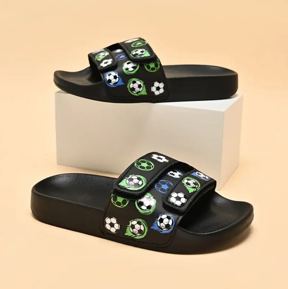 Maryam’s Essential Trendy Sports Style Pair Soccer Pattern Youngster Fashion Sandals