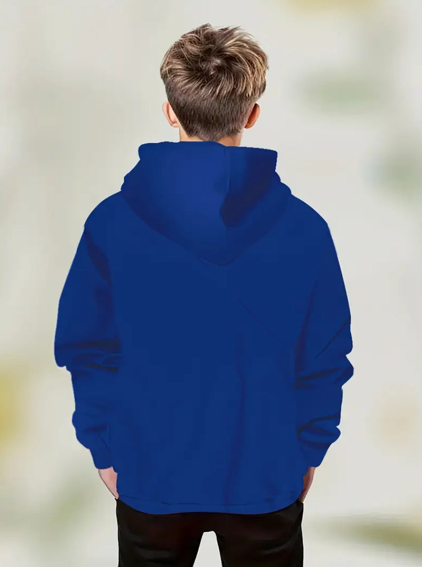 Maryam’s Essential Boys’ Hoody Sweatshirt With Heartbeat Football Soccer Graphic Print