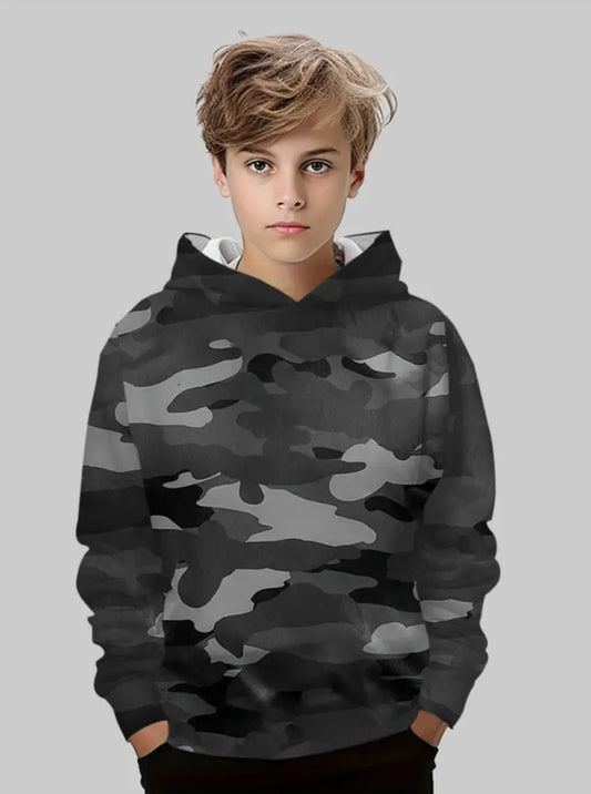 Maryam’s Essential Boys’ Camouflage Hoody Sweatshirts