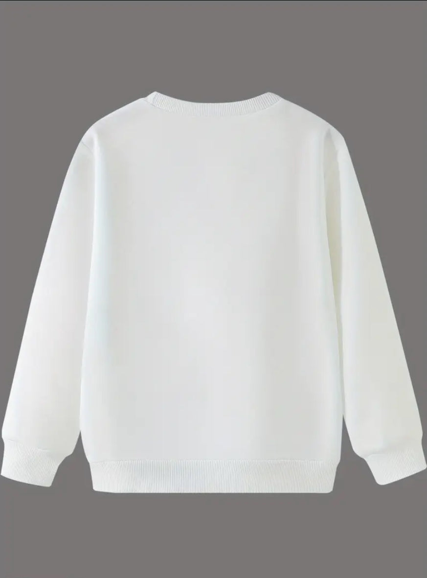 Maryam’s Essential Boy’s Casual Crew Neck Sweatshirt With Heartbeat Football Soccer Ball Graphic Print