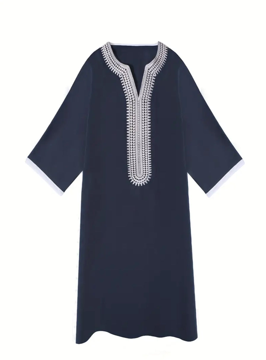 Maryam’s Essential Boys’ Traditional V- Neck Long Sleeves Kaftan