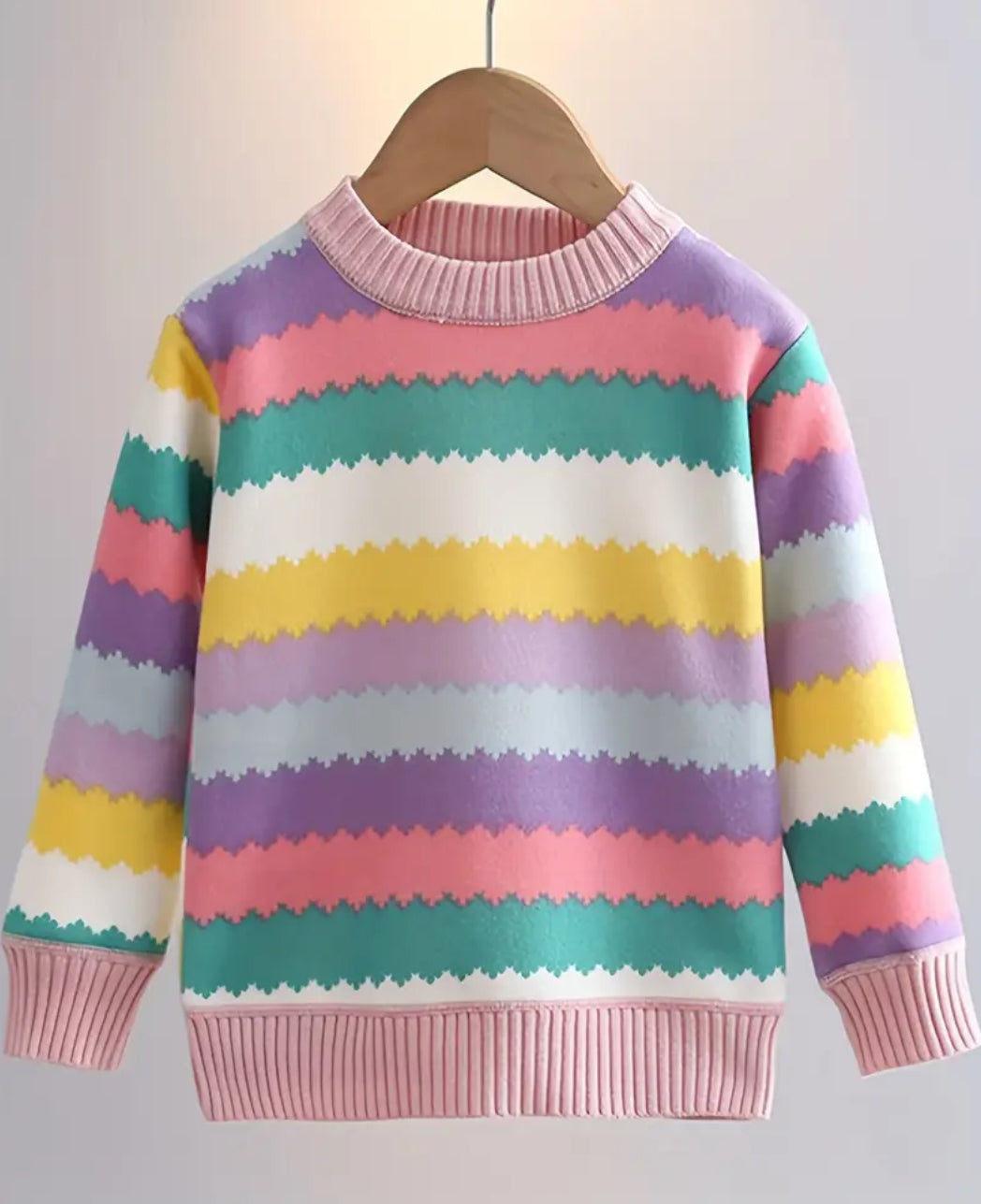 Maryam’s Essential Girls’ Knit Sweater Long Sleeves Winter Warmth Sweater