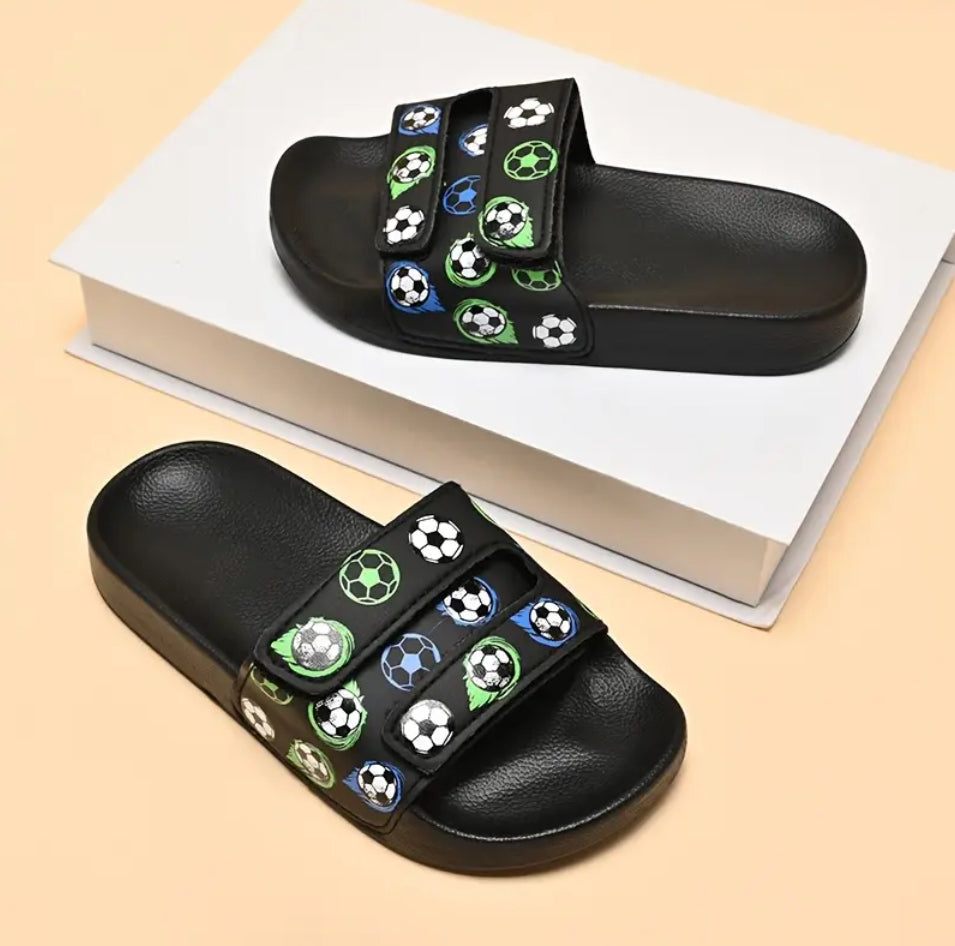 Maryam’s Essential Trendy Sports Style Pair Soccer Pattern Youngster Fashion Sandals