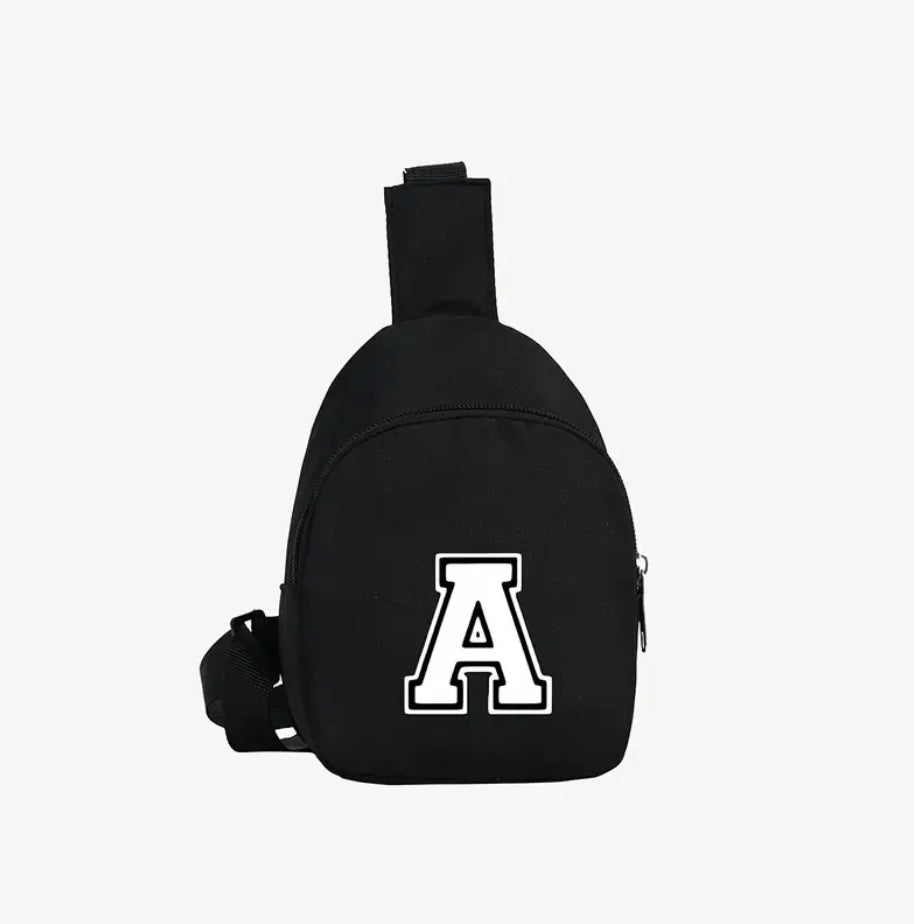 Maryam’s Essential Lightweight Youngster 26 Alphabet Fashion Black Crossbody Bag - 3 - 12 Years