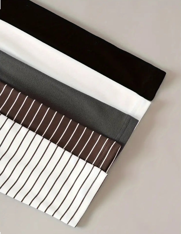 Maryam’s Essential Boys’ Multipack Long Sleeves Crew Neck T-Shirts