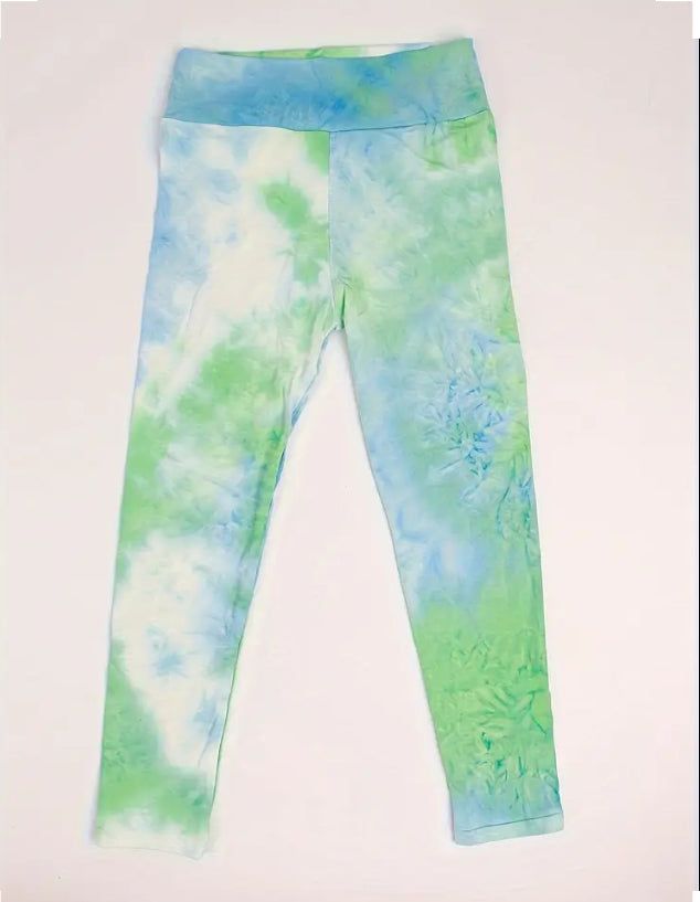 Maryam’s Essential Girls High Waisted Tye & Dye Elastic Leggings