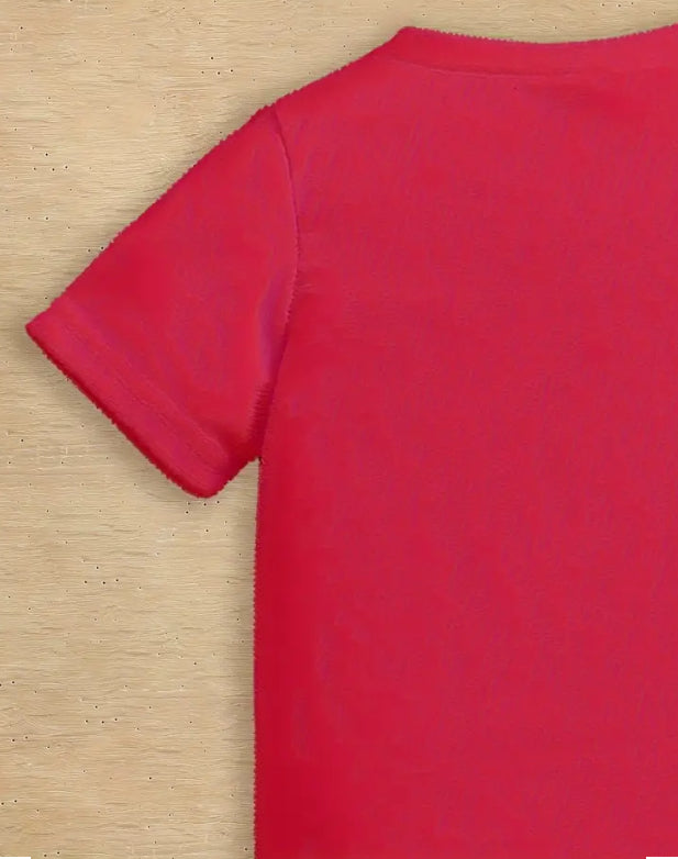 Maryam’s Essential Girls’ Pure Colour Casual Short Sleeves T-shirts Set