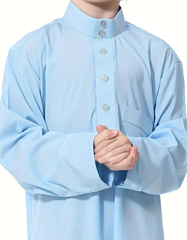 Maryam’s Essential Boys’ Traditional Crew Neck Long Sleeves Kaftan