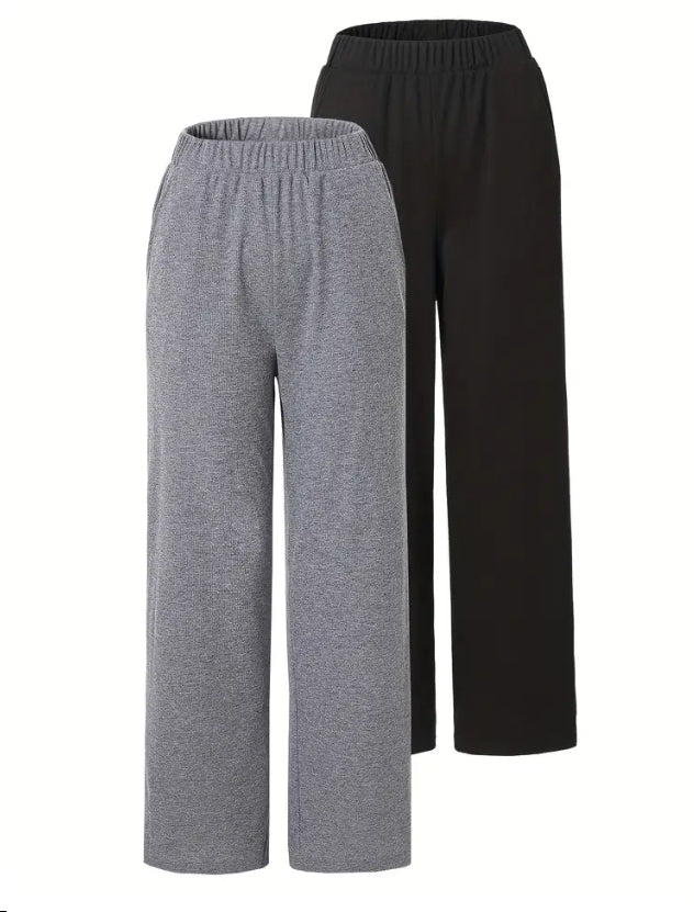 Maryam’s Essential Girl Teen Knit Straight Leg Pants with Pocket Set