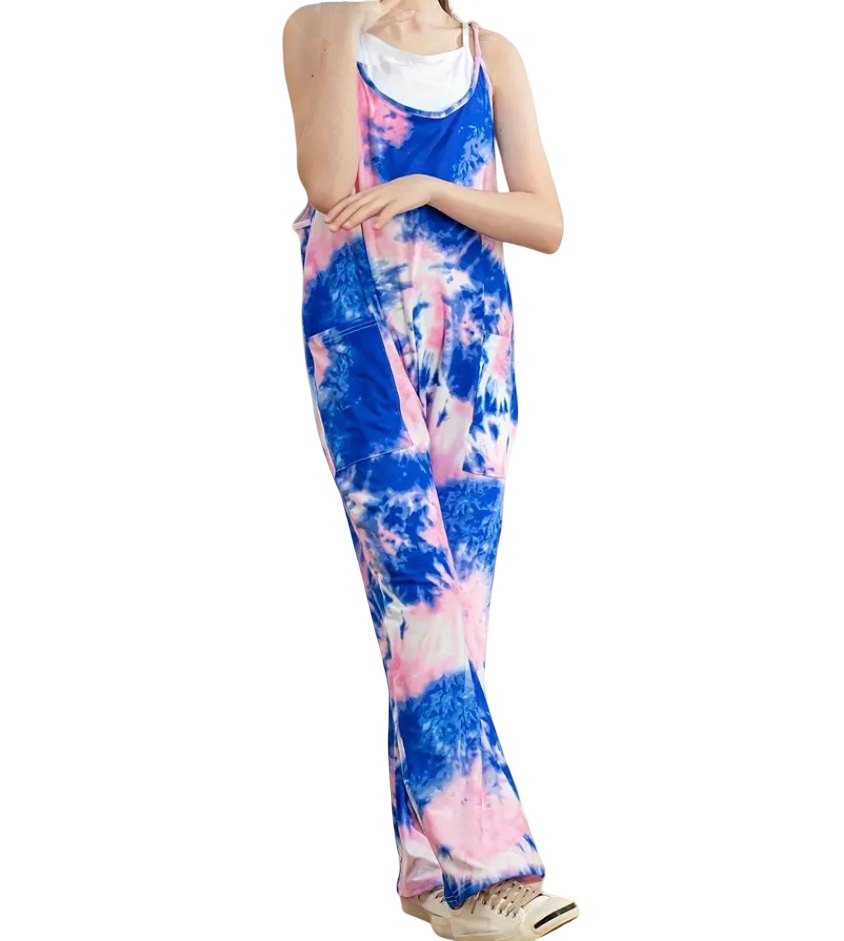 Maryam’s Essential Girls’ Tye and Dye Ultra Soft Stretchy Jumpsuit