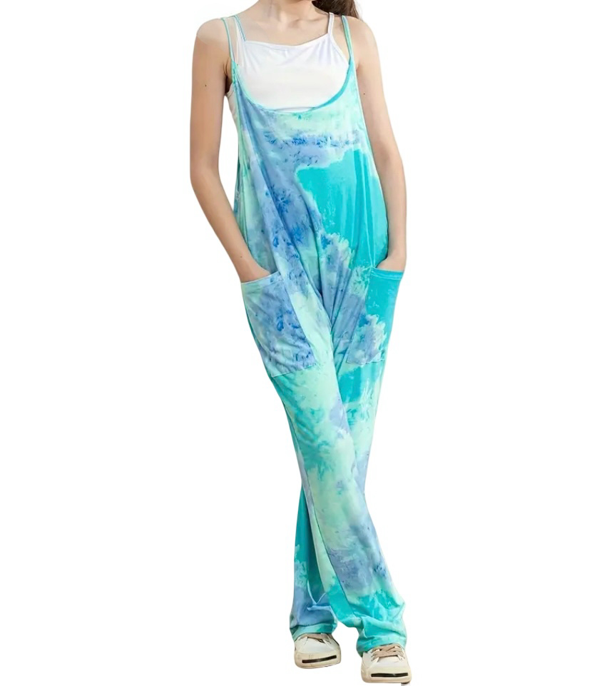 Maryam’s Essential Girls’ Tye and Dye Ultra Soft Stretchy Jumpsuit